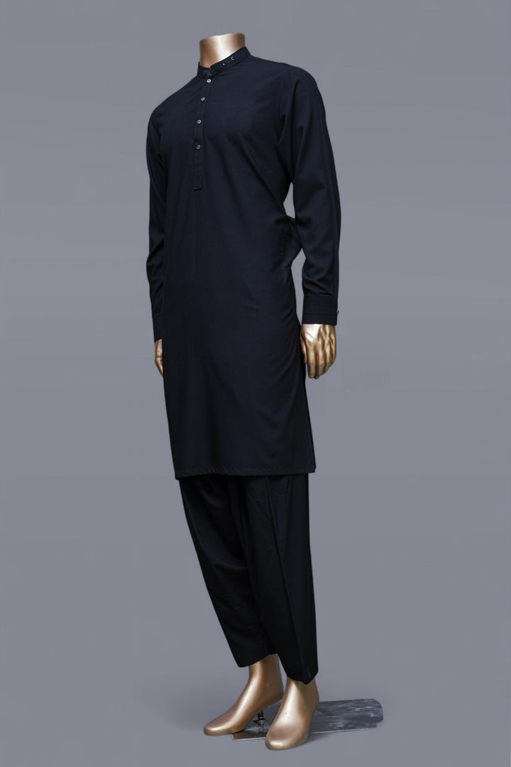 Blended Black Shalwar Kameez - Raf Raf