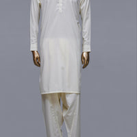 Blended Cream Shalwar Kameez - Raf Raf