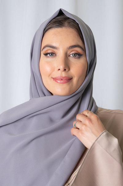 Light Grey Soft Crepe Hijab