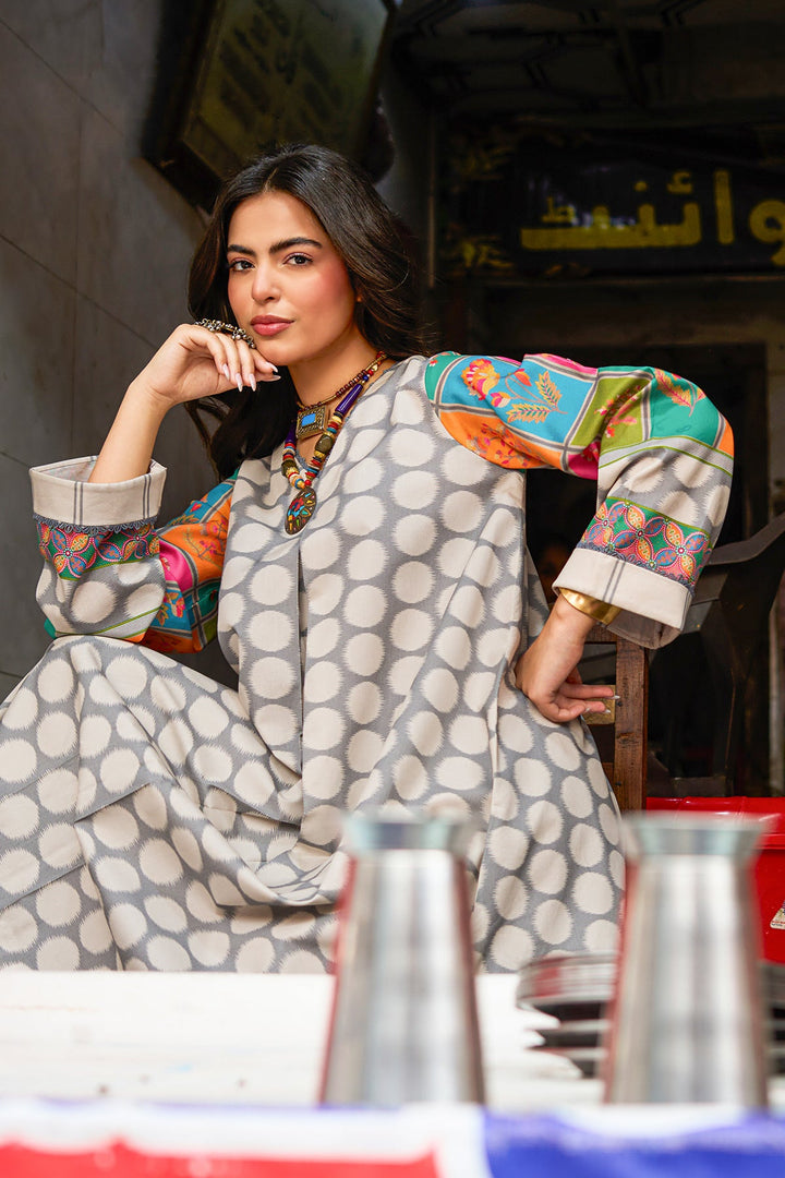 Lawn Grey Stitched Suit - Charizma
