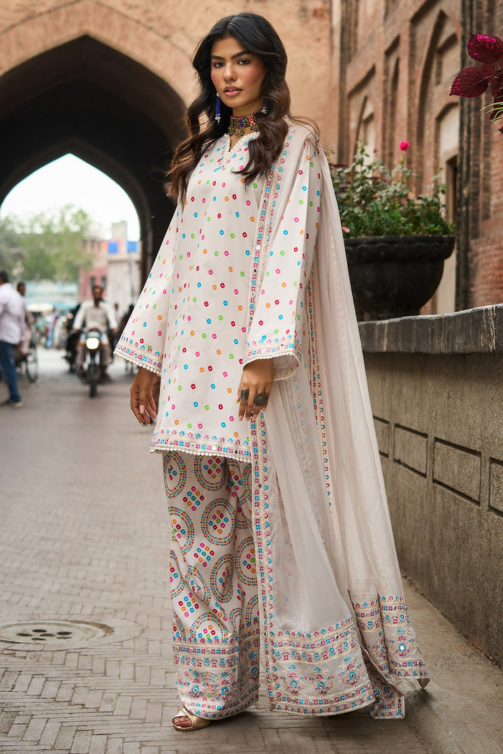 Lawn White Stitched Suit - Charizma