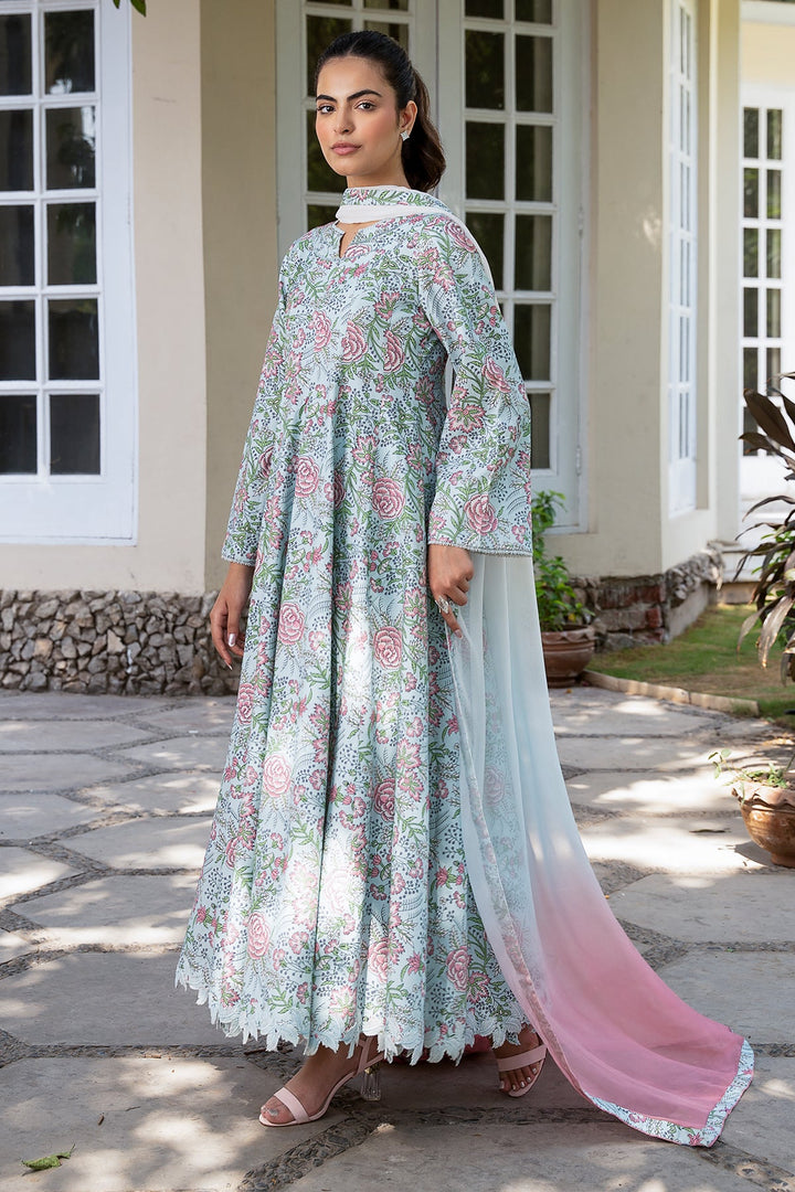 Lawn Ice Blue Stitched Suit - Charizma
