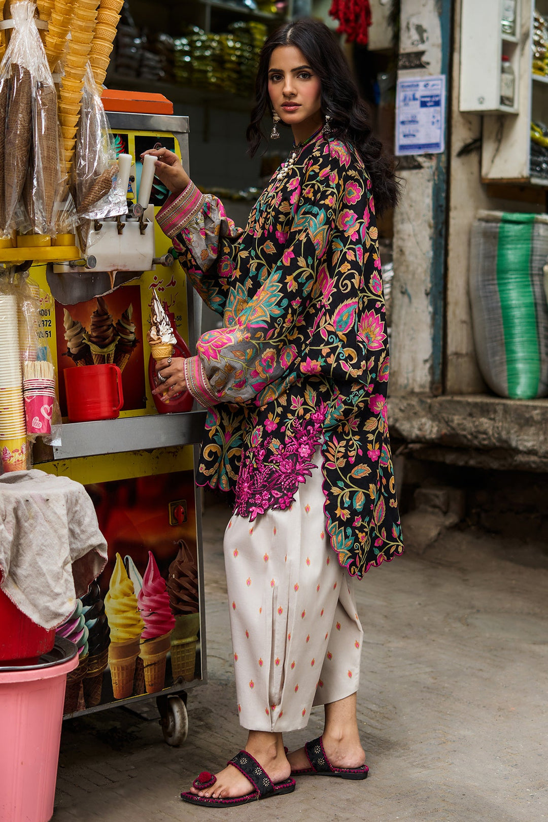 Lawn Black Stitched Suit - Charizma