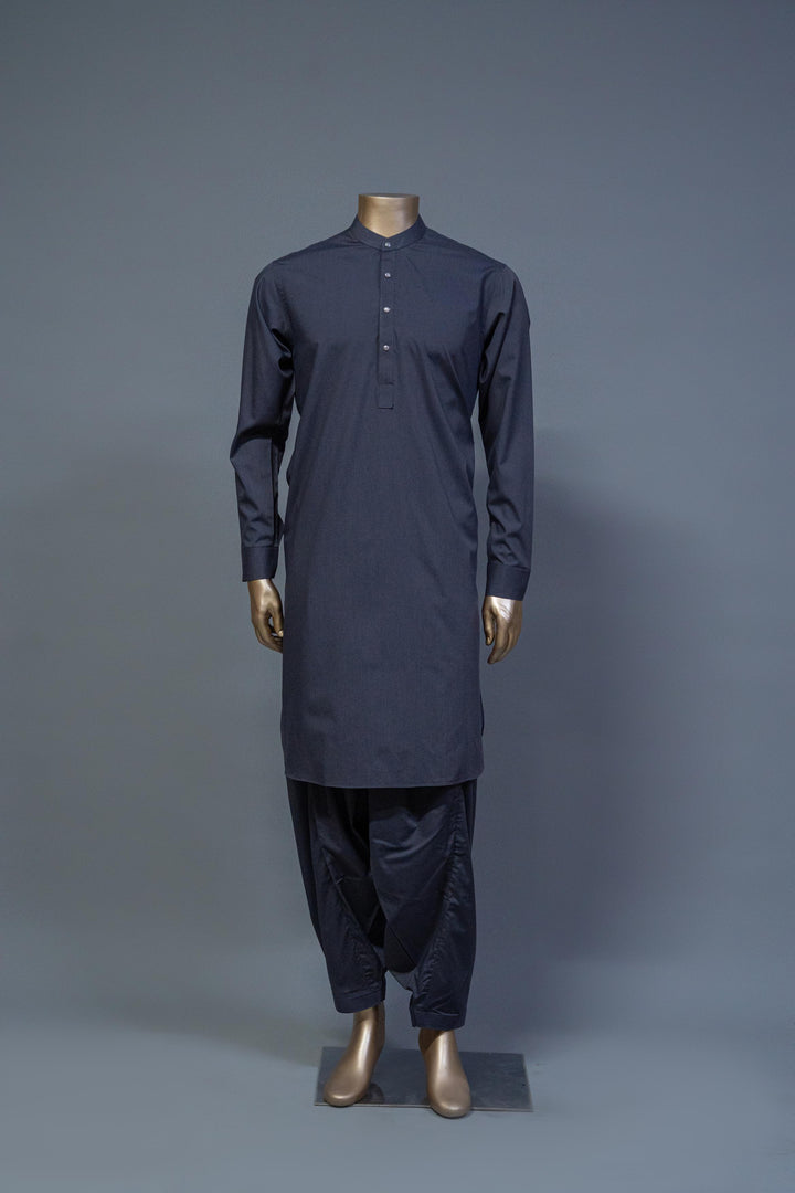 Blended Silver Grey Shalwar Kameez - Raf Raf