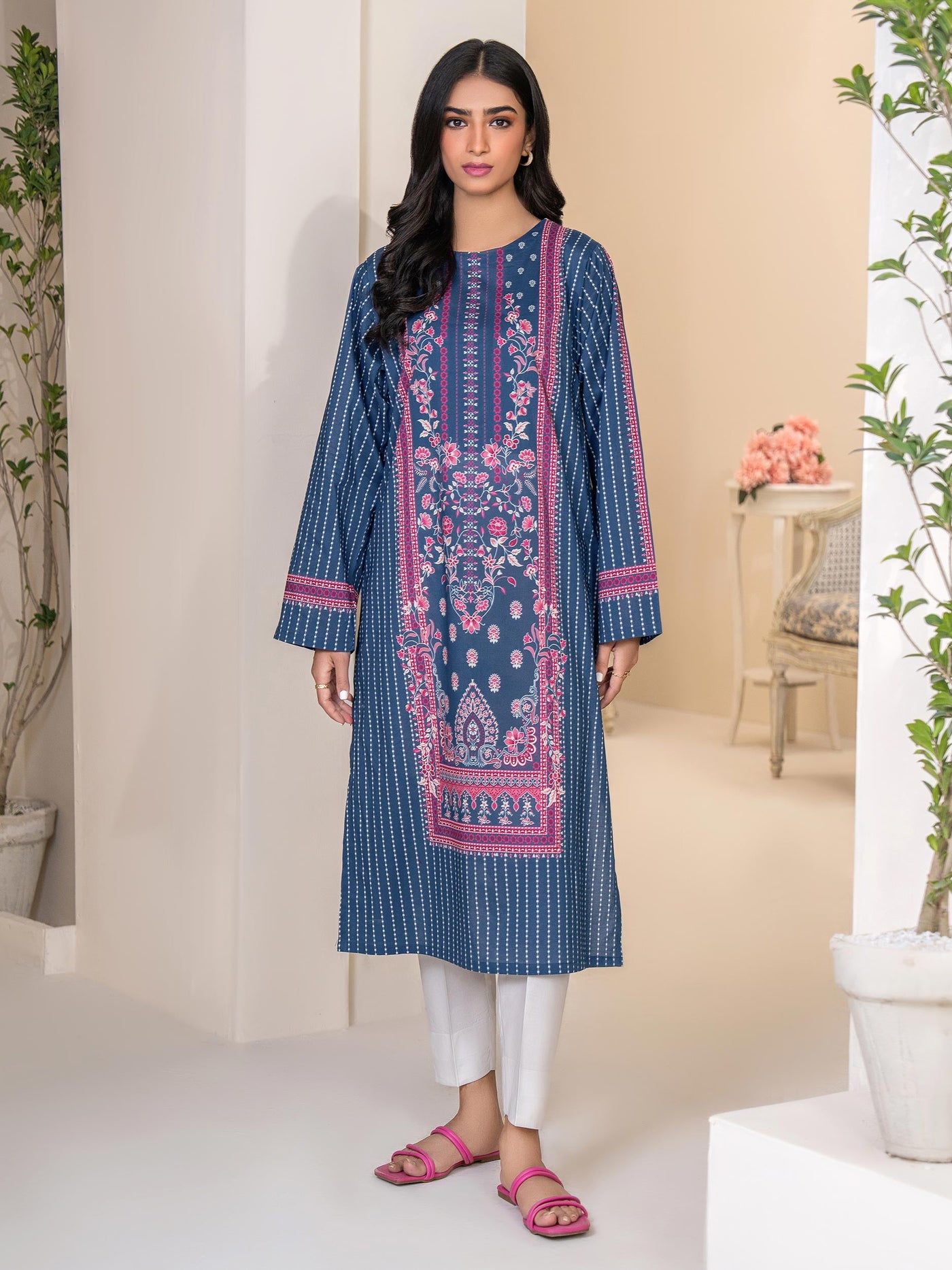 Lawn Blue Kurti - Limelight