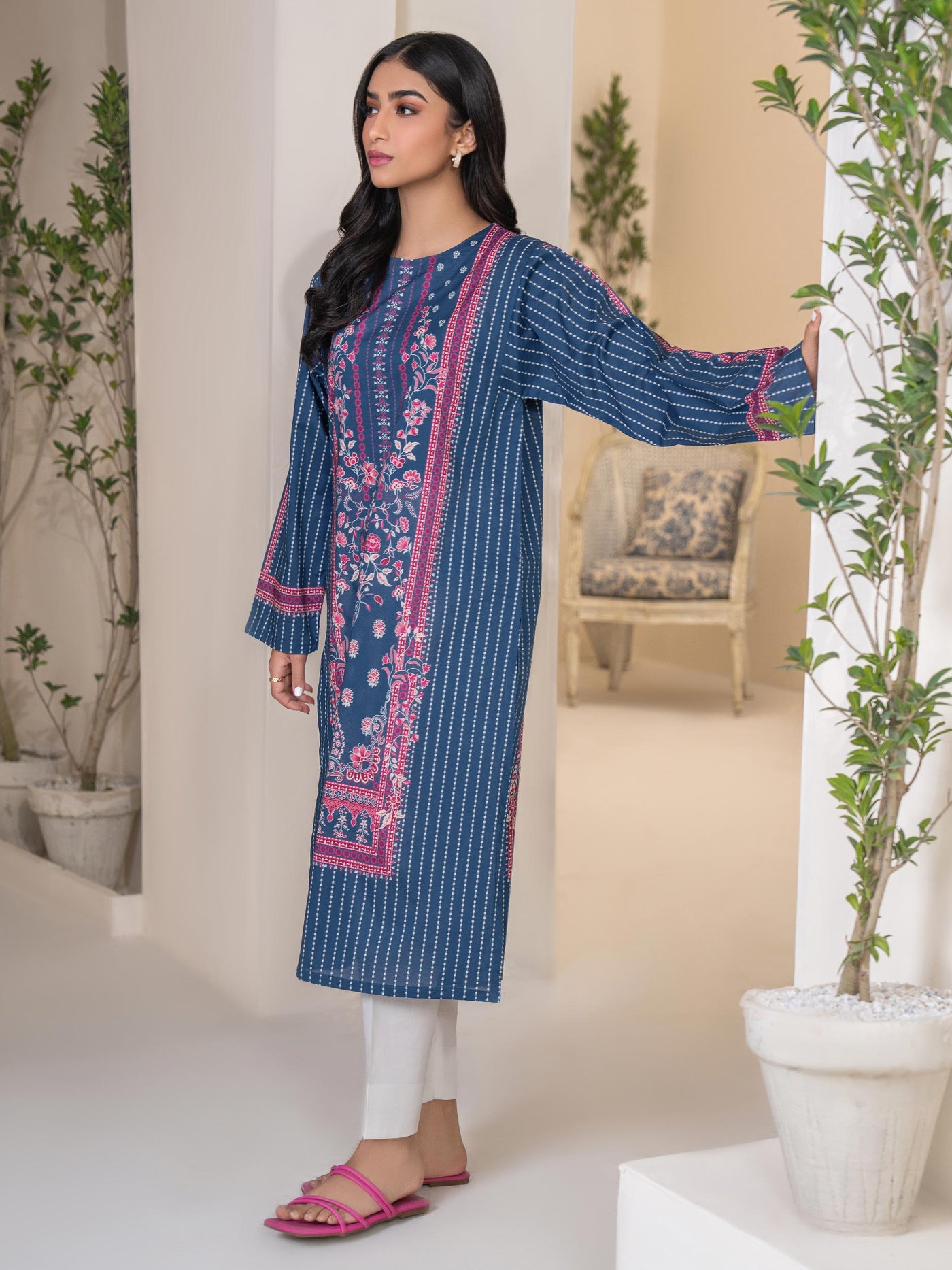 Lawn Blue Kurti - Limelight