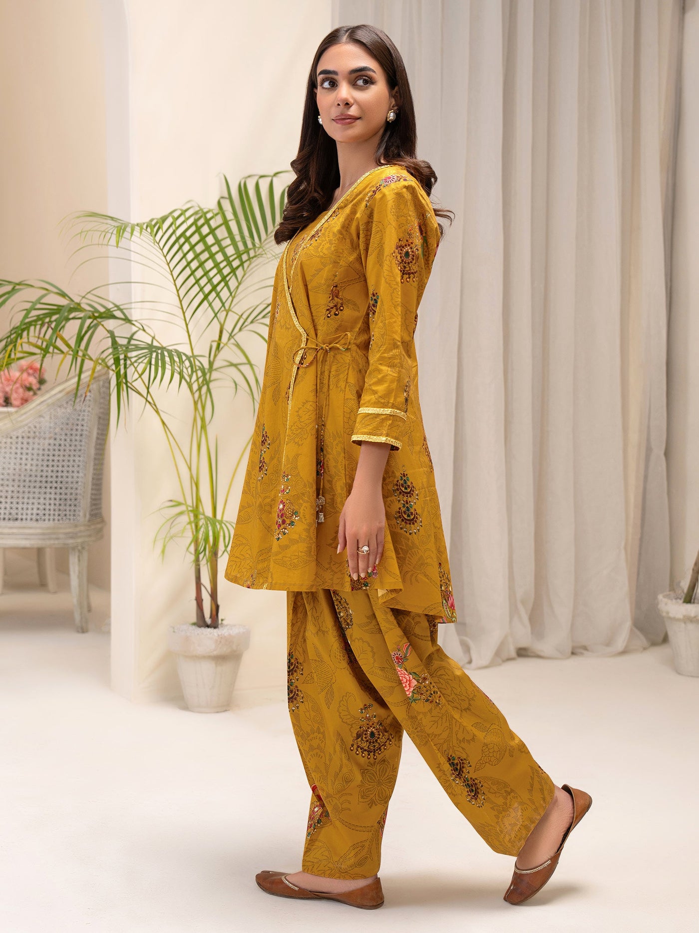 Lawn Yellow Kurti - Limelight