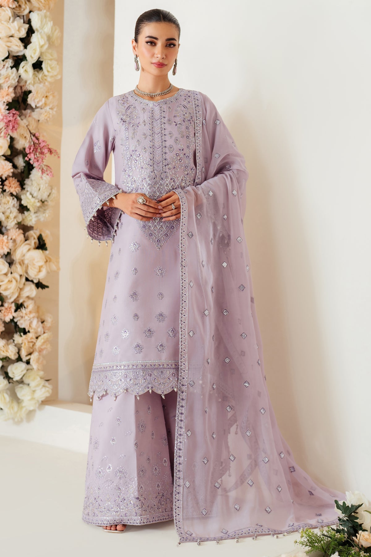 Berry - Alizeh Luxe - Luxury Raw Silk Stitched