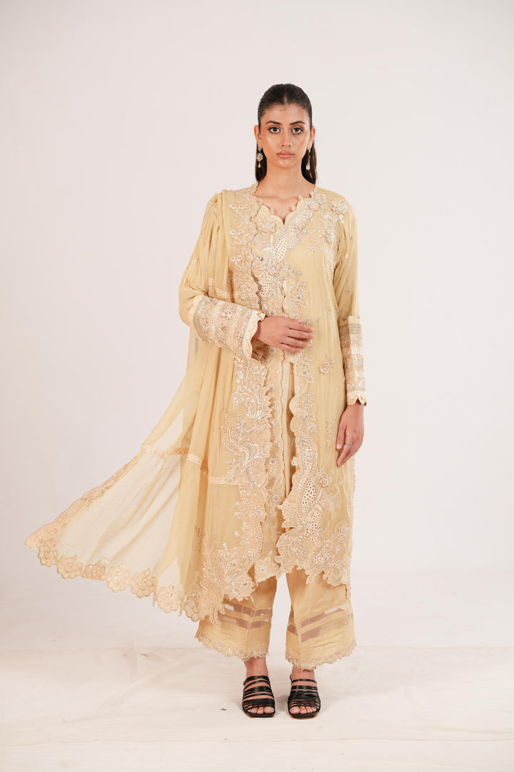 Heela - Qalamkar Chiffons Stitched