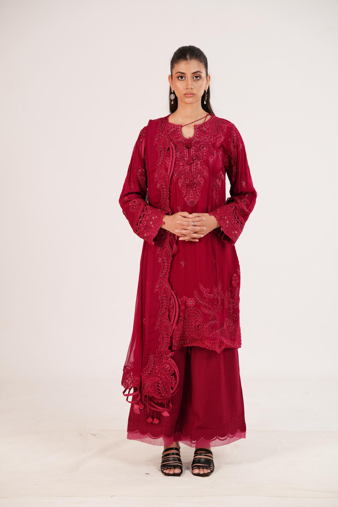 Siofe - Qalamkar Chiffons Stitched