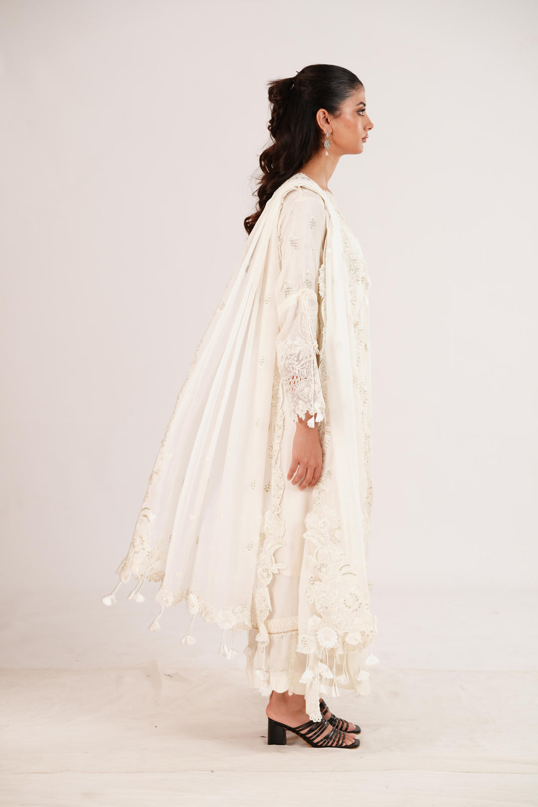 Roise - Qalamkar Luxe Silk Stitched