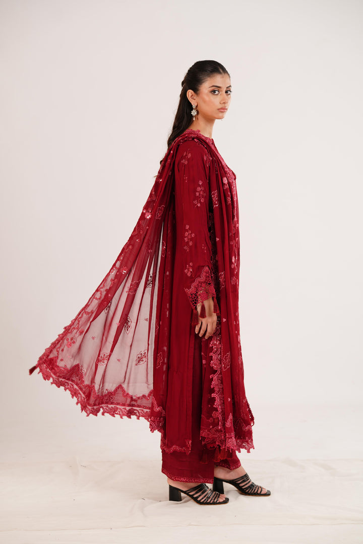 Jayne - Qalamkar Chiffons Stitched