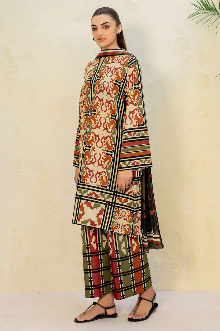 Digital Printed Lawn Multi Stitched Suit - Jazmin