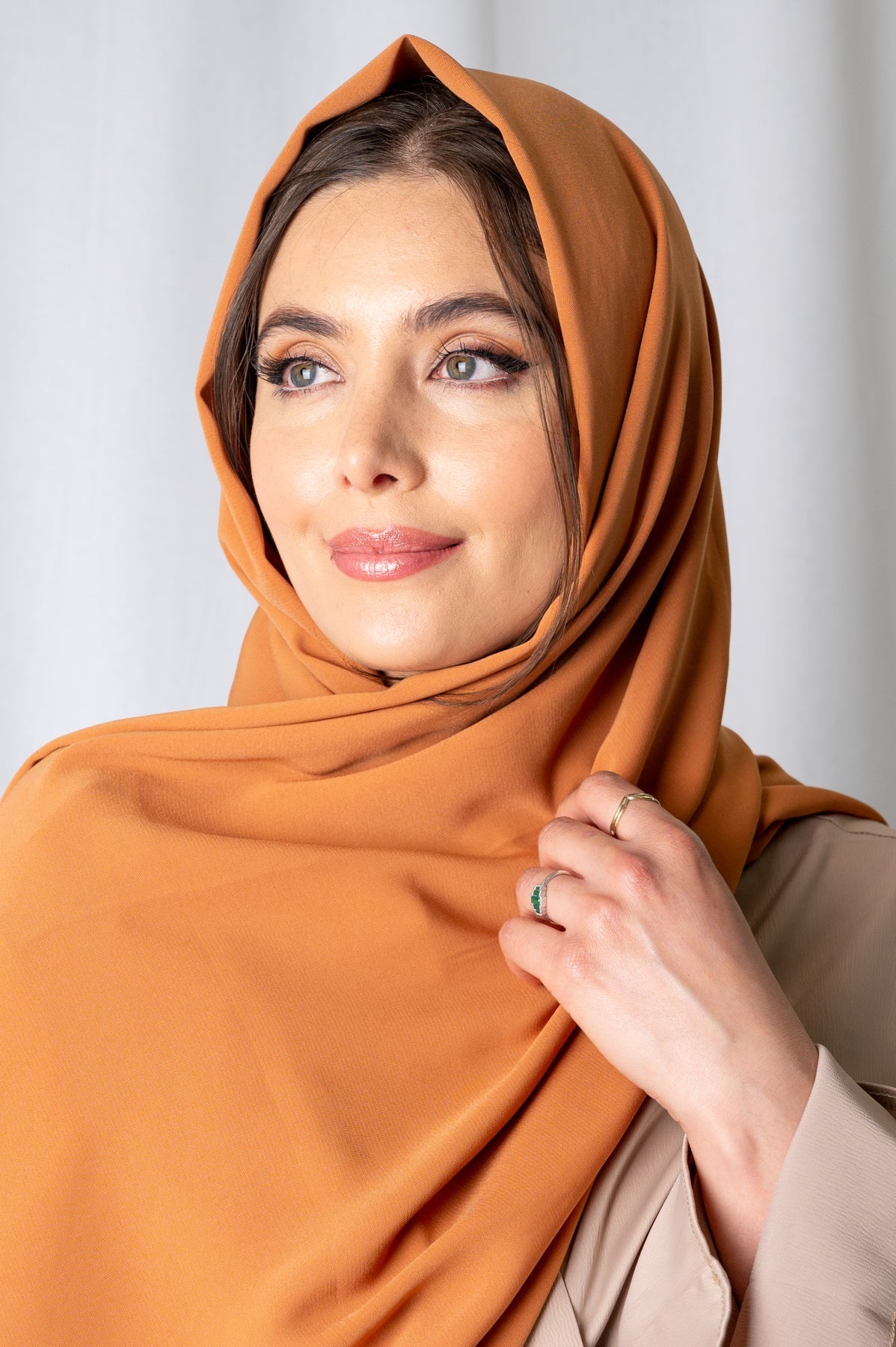 Apricot Soft Crepe Hijab