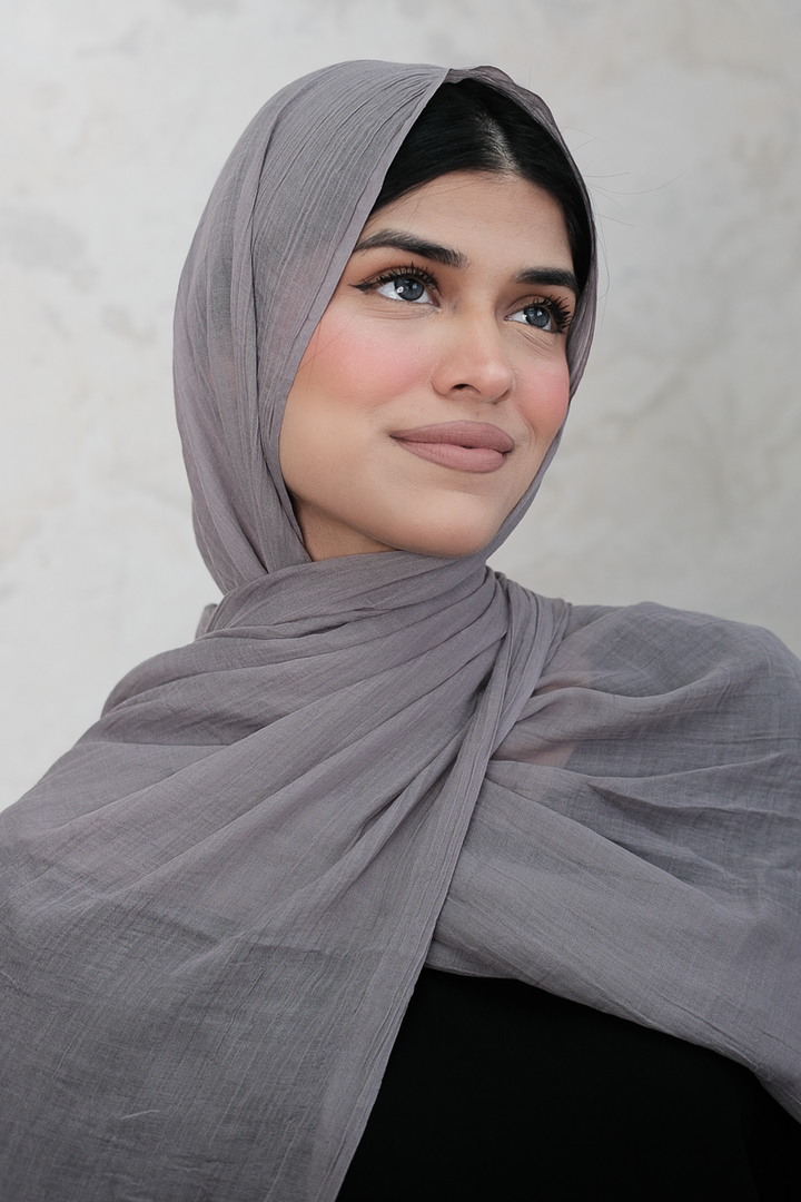 Slate Cotton Silk Hijab