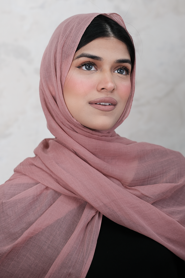 Vintage Rose Cotton Silk Hijab