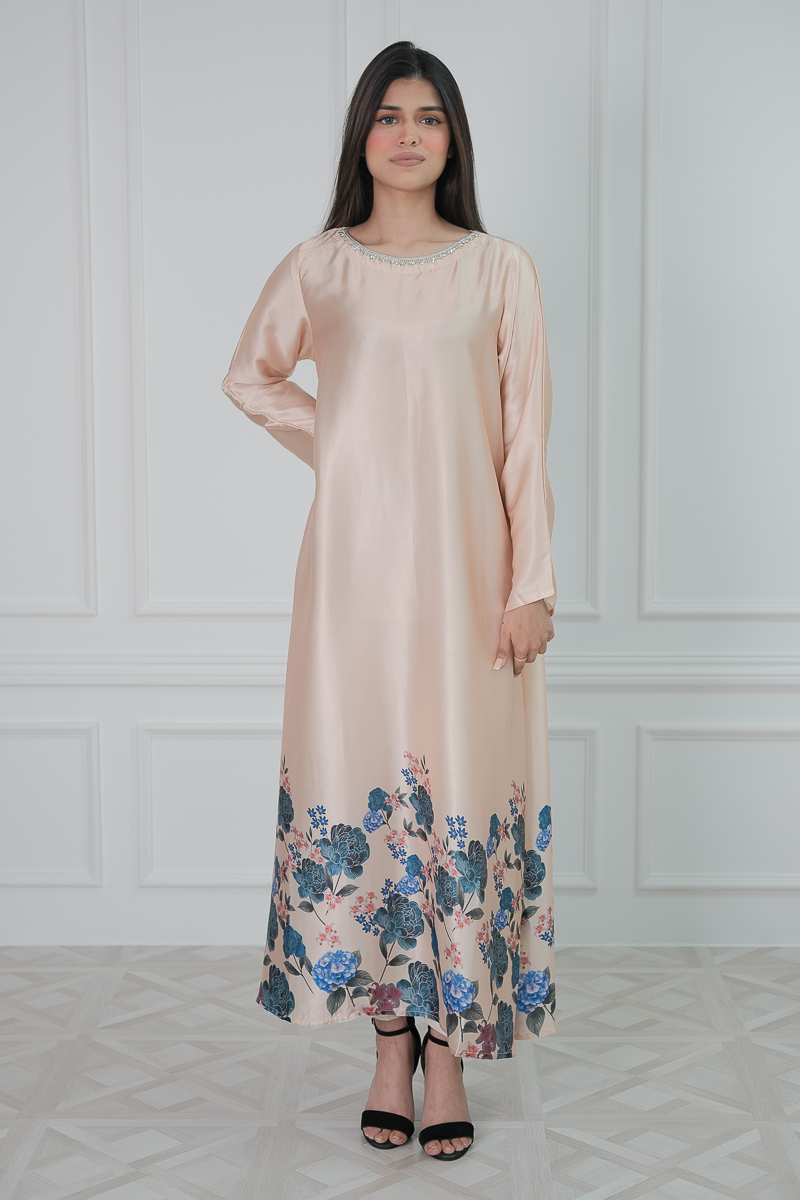 Elara Satin Maxi Dress