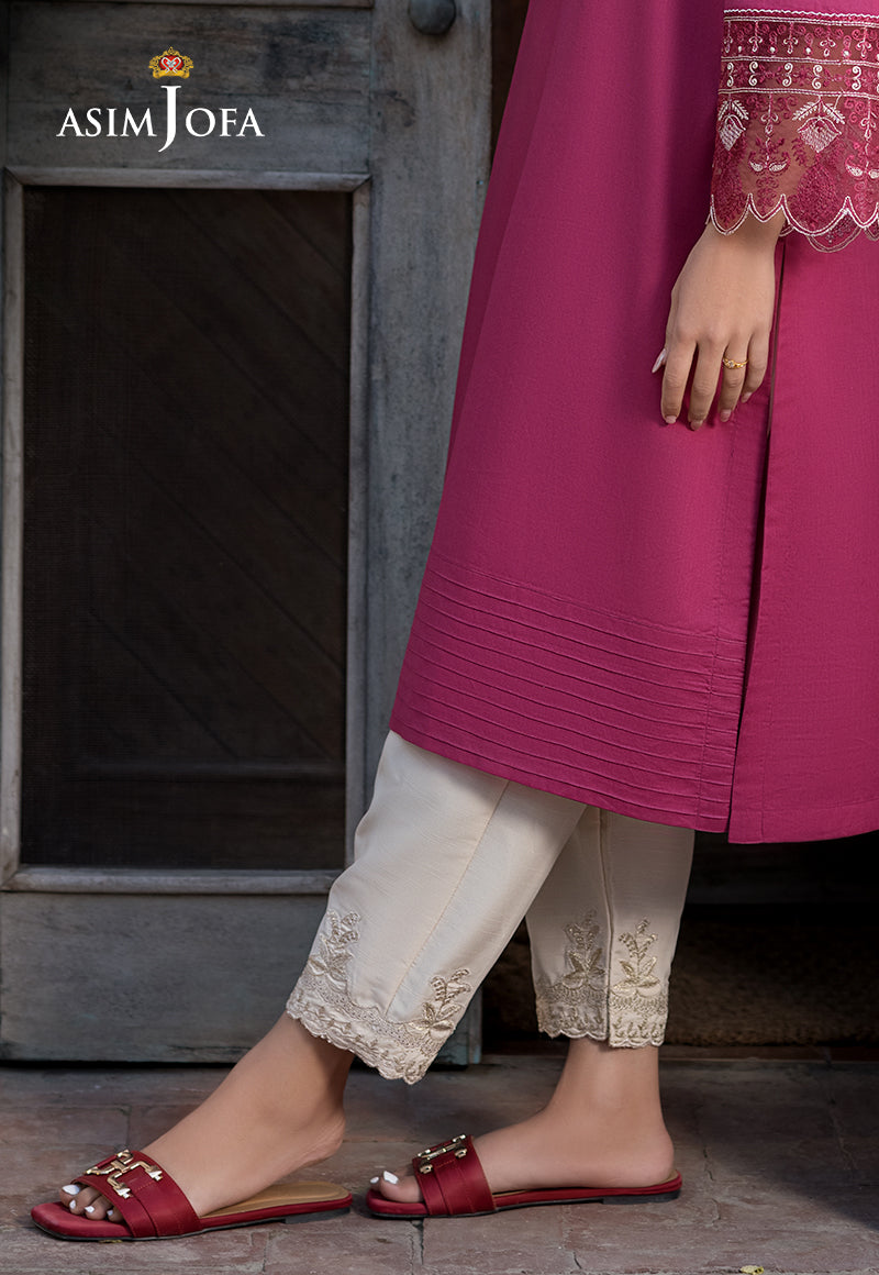 Cambric Beige Trouser - Asim Jofa