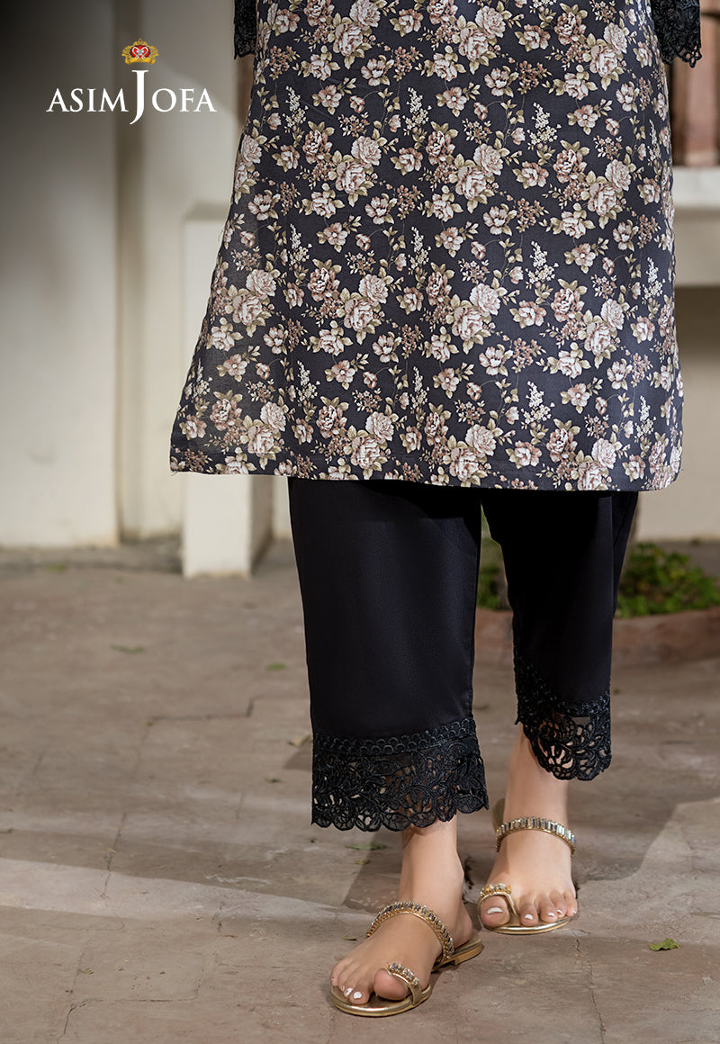 Cambric Black Trouser - Asim Jofa