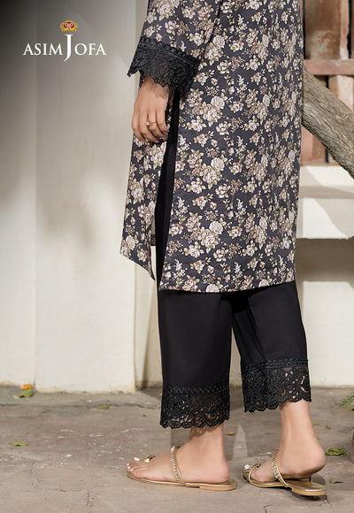 Cambric Black Trouser - Asim Jofa