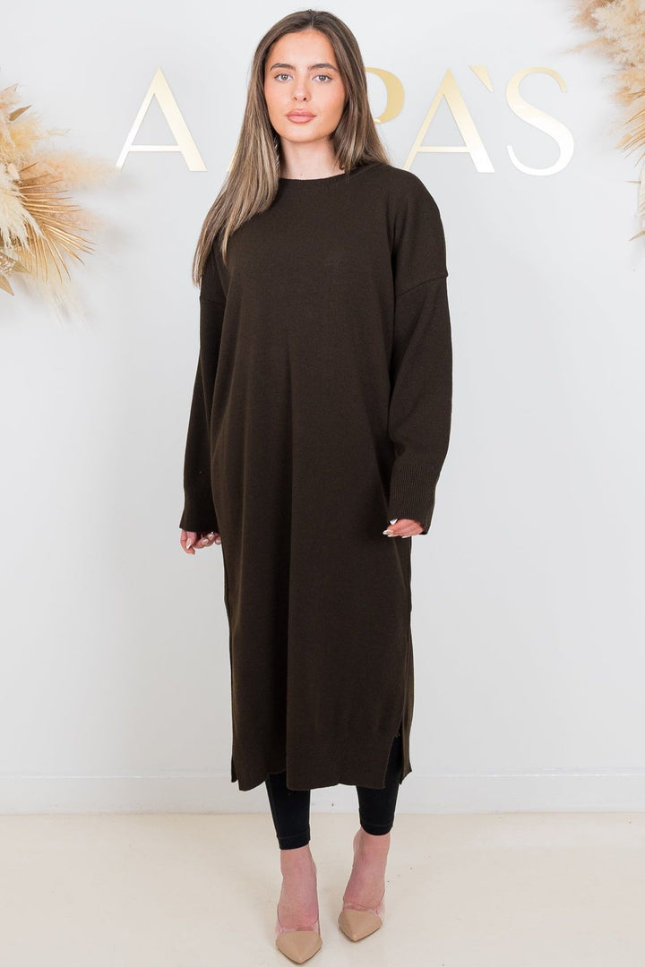Leela Walnut Knit Dress