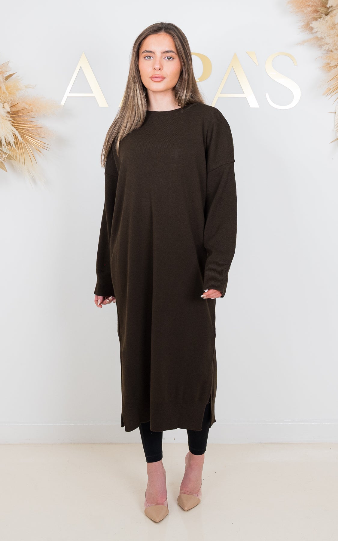 Leela Walnut Knit Dress