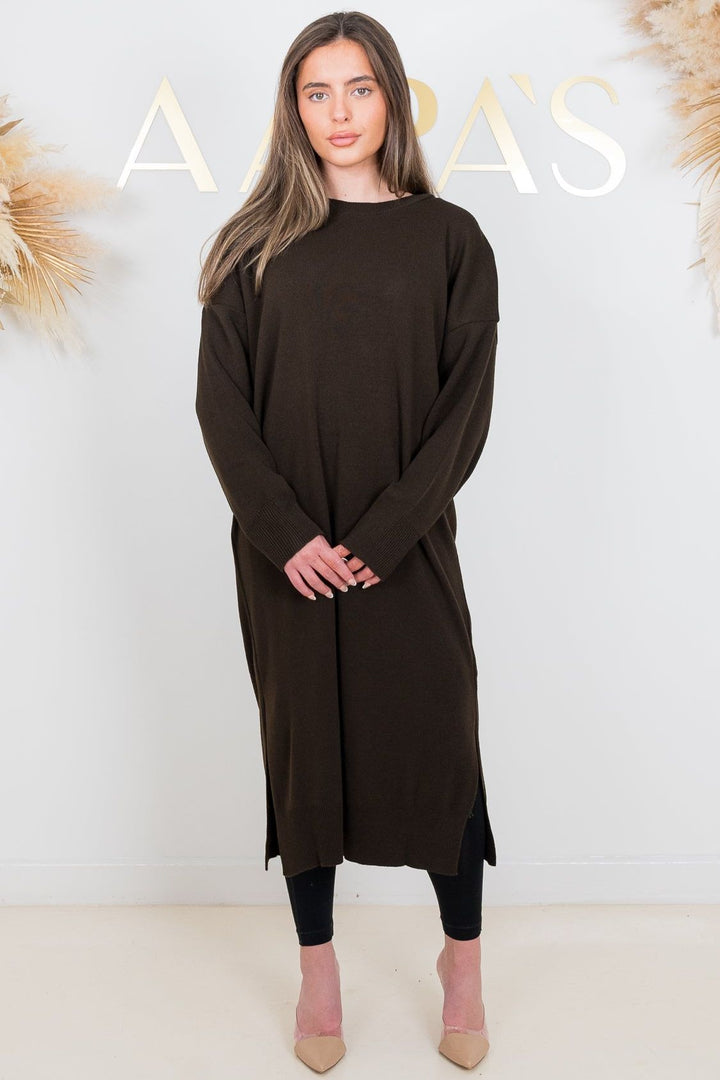 Leela Walnut Knit Dress