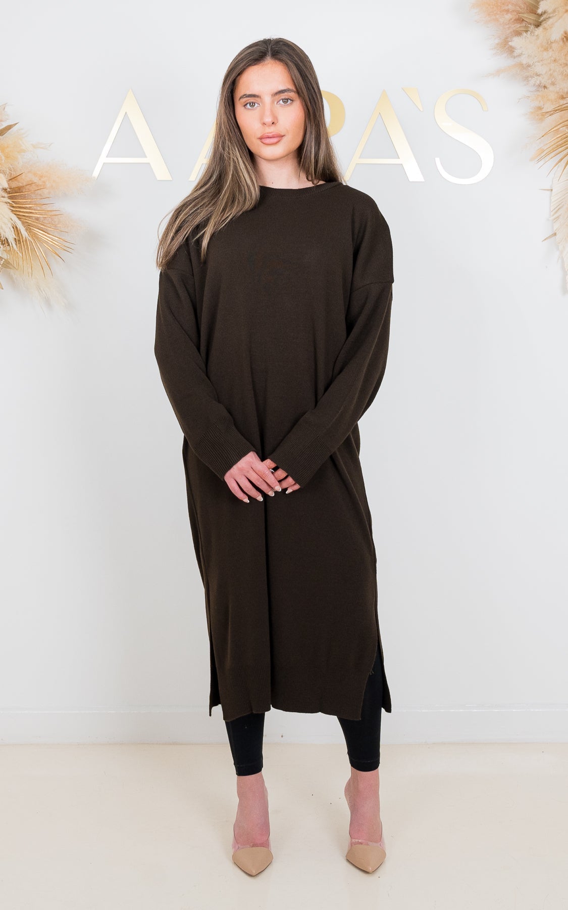 Leela Walnut Knit Dress