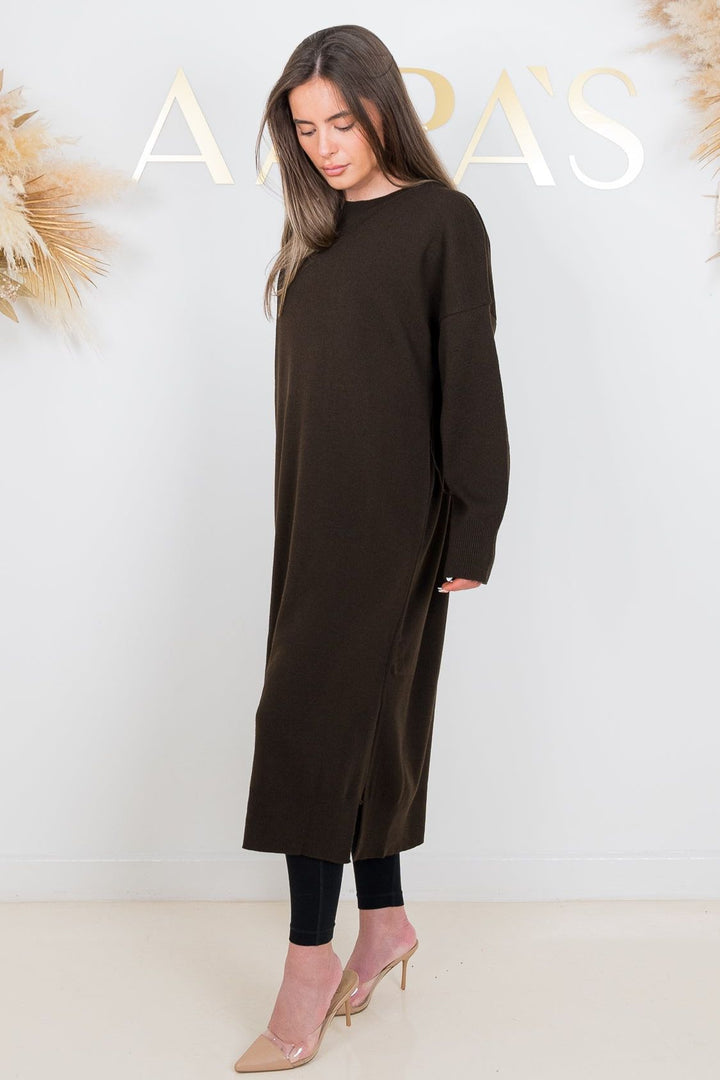 Leela Walnut Knit Dress