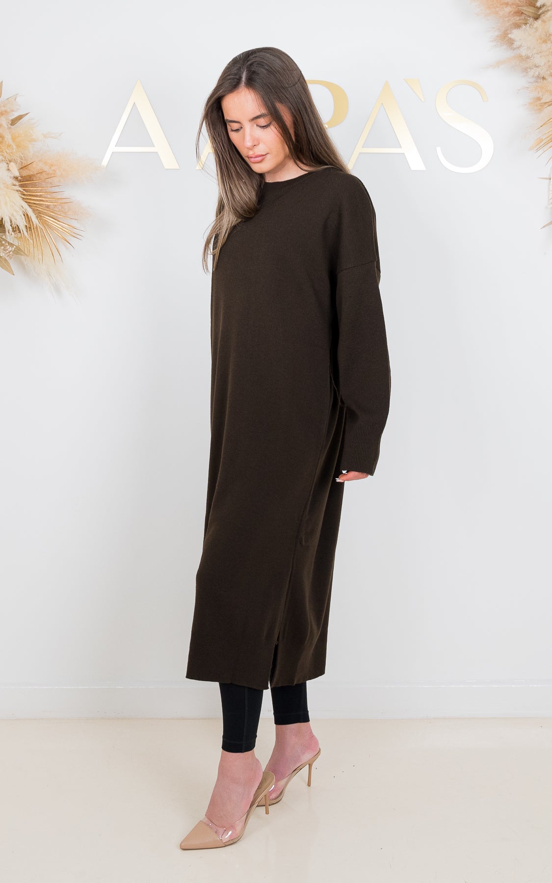 Leela Walnut Knit Dress