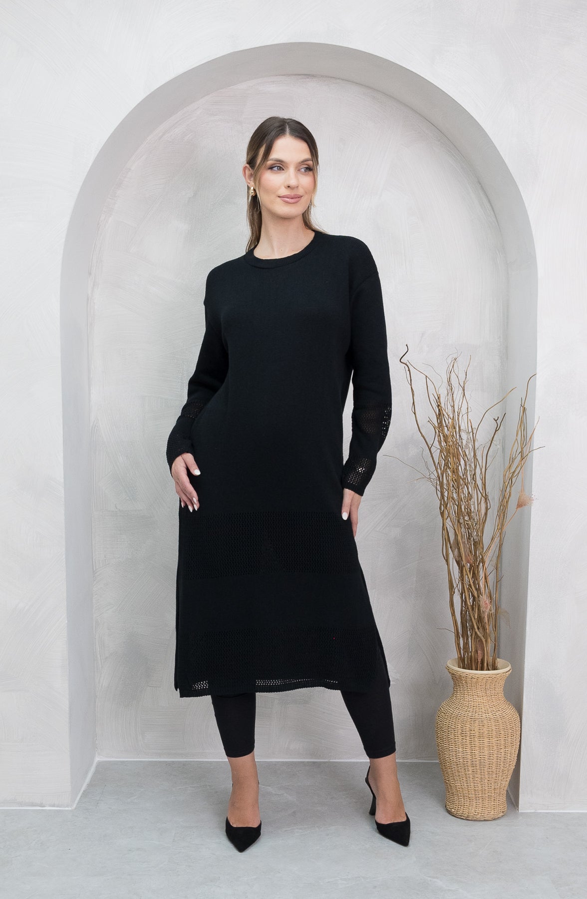 Mylah Black Knit Dress