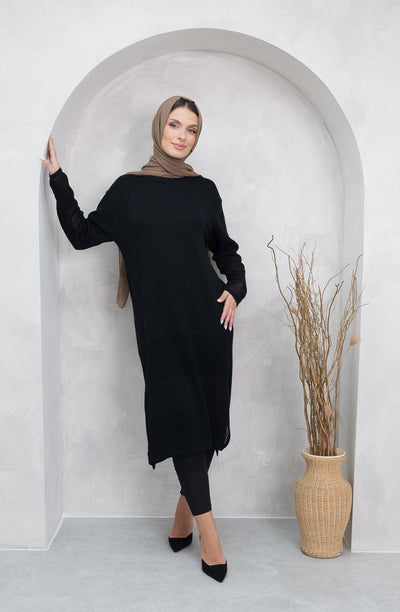 Mylah Black Knit Dress