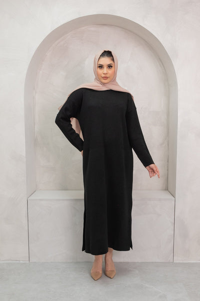 Ava Black Knit Dress