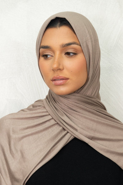 Taupe Premium Jersey Hijab