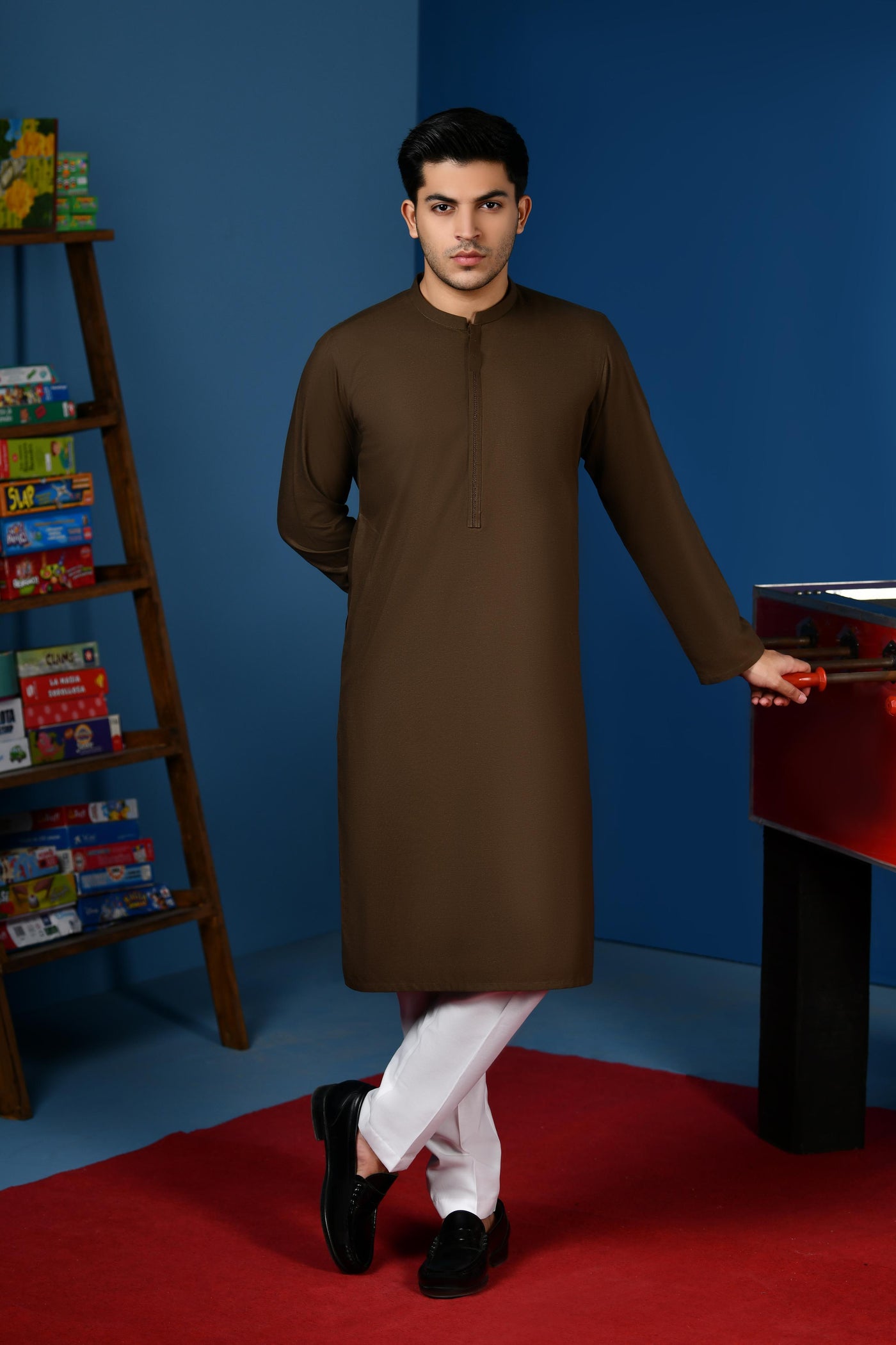 Blended Brown Kurta - J. Junaid Jamshed