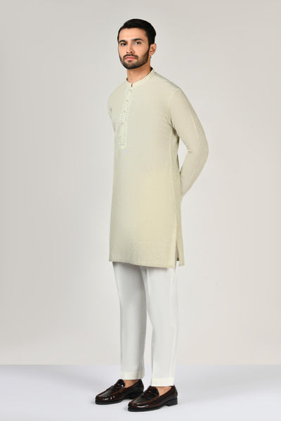 Blended Light Green Shalwar Kameez - J. Junaid Jamshed