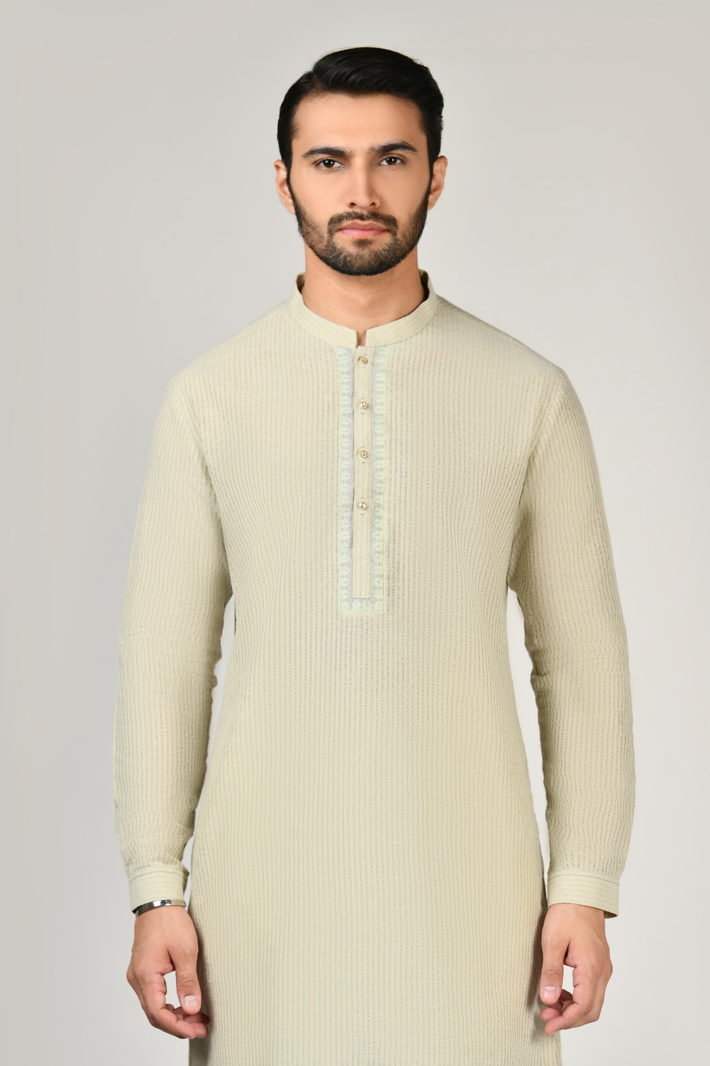 Blended Light Green Shalwar Kameez - J. Junaid Jamshed