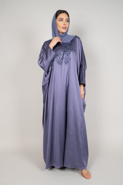 Purple Embroidered Kaftan