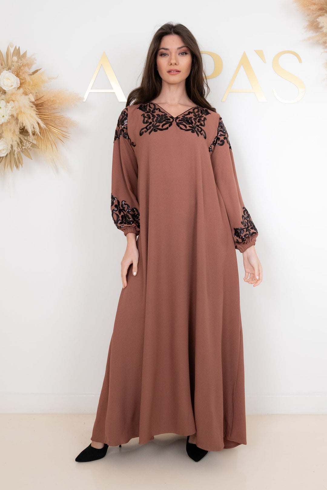 Mocha Sequined Dress