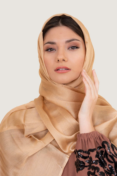 Latte Viscose Silk Hijab