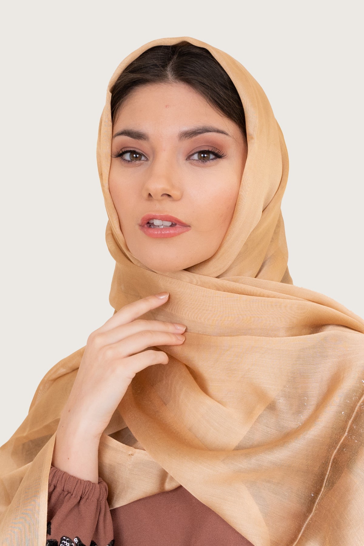 Latte Viscose Silk Hijab