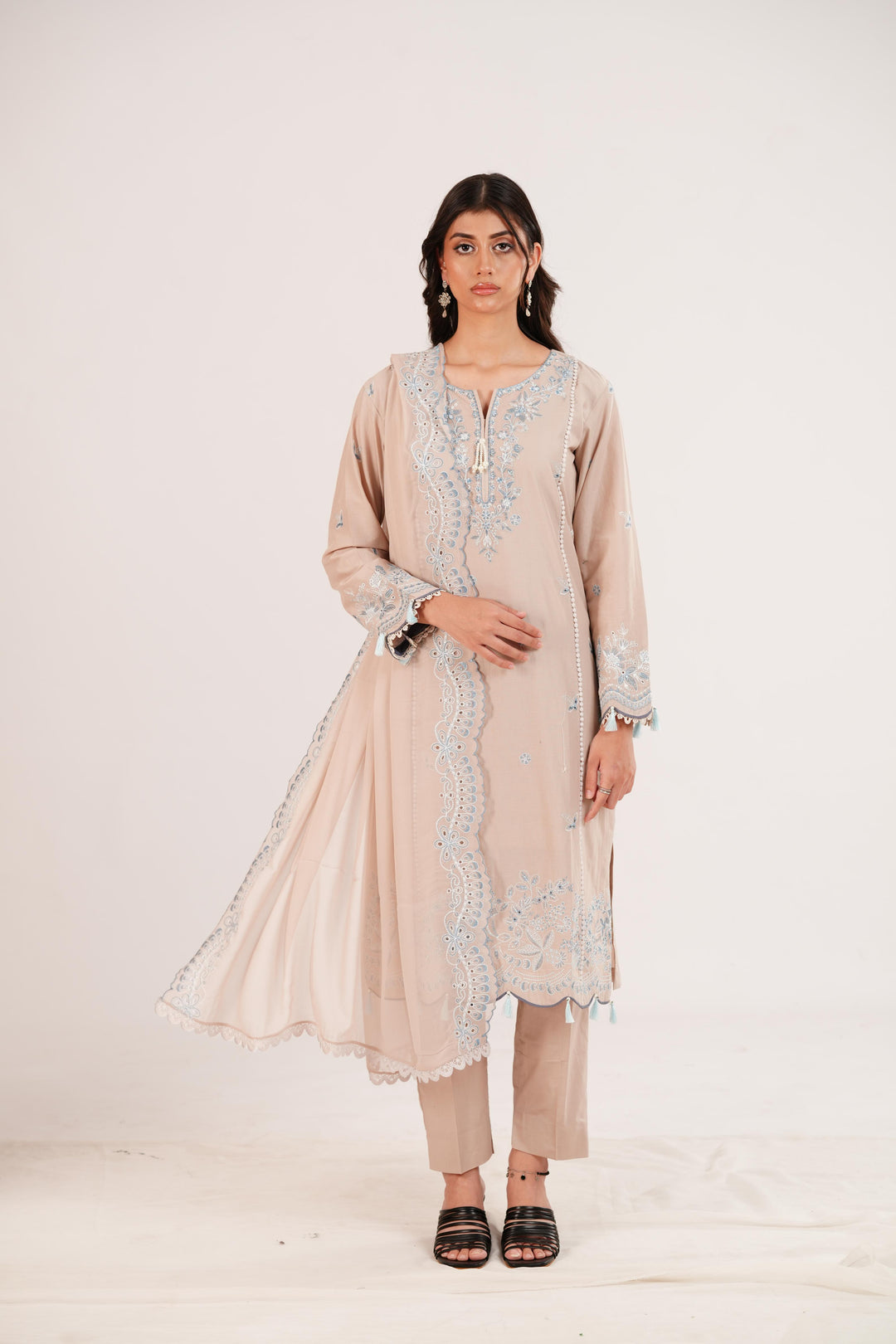 Dusty Frost - Cross Stitch Premium Lawn Stitched