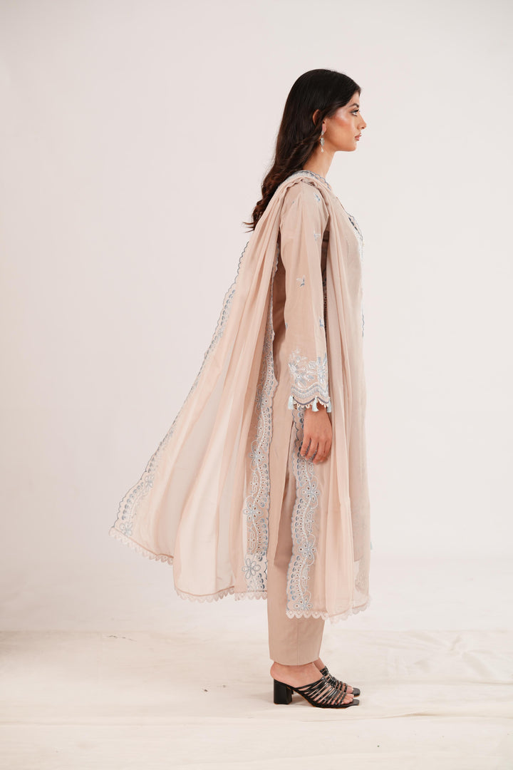 Dusty Frost - Cross Stitch Premium Lawn Stitched