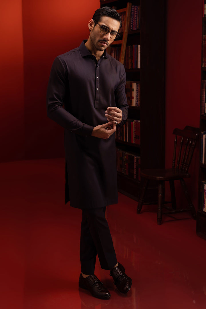 Cotton Deep Plum Kurta Trouser - Cast & Crew