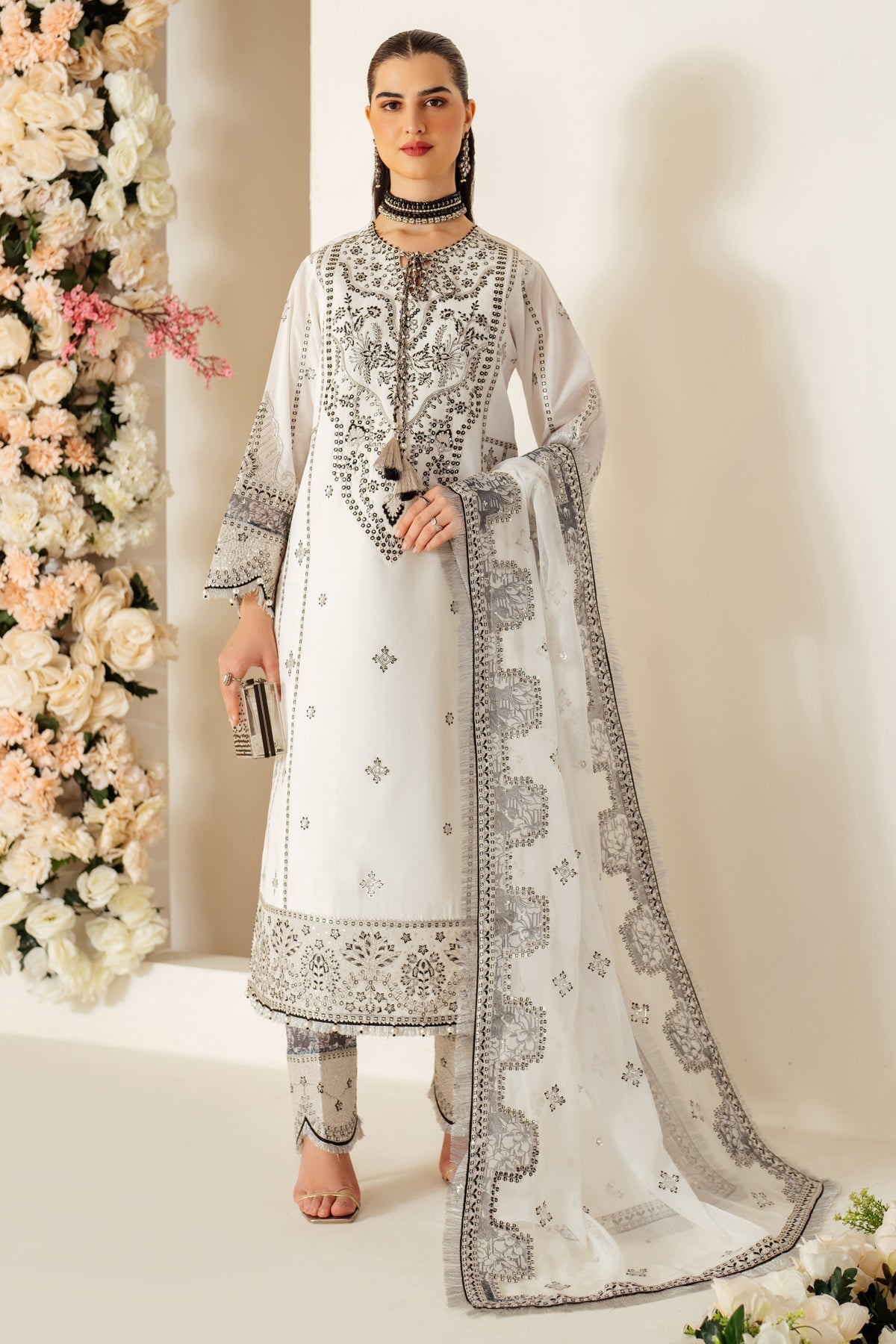 Dove - Alizeh Luxe - Luxury Raw Silk Stitched