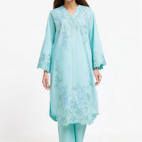 Jacquard Light Blue Stitched Suit - Bonanza
