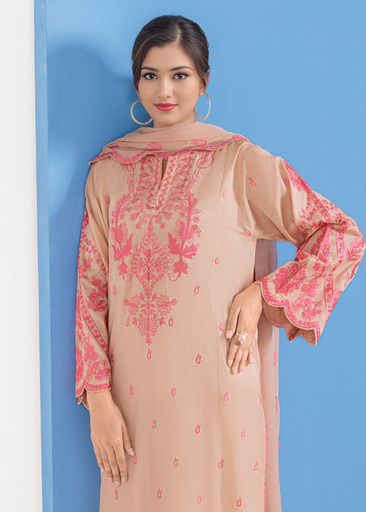 Cambric Beige Stitched Suit - Bonanza