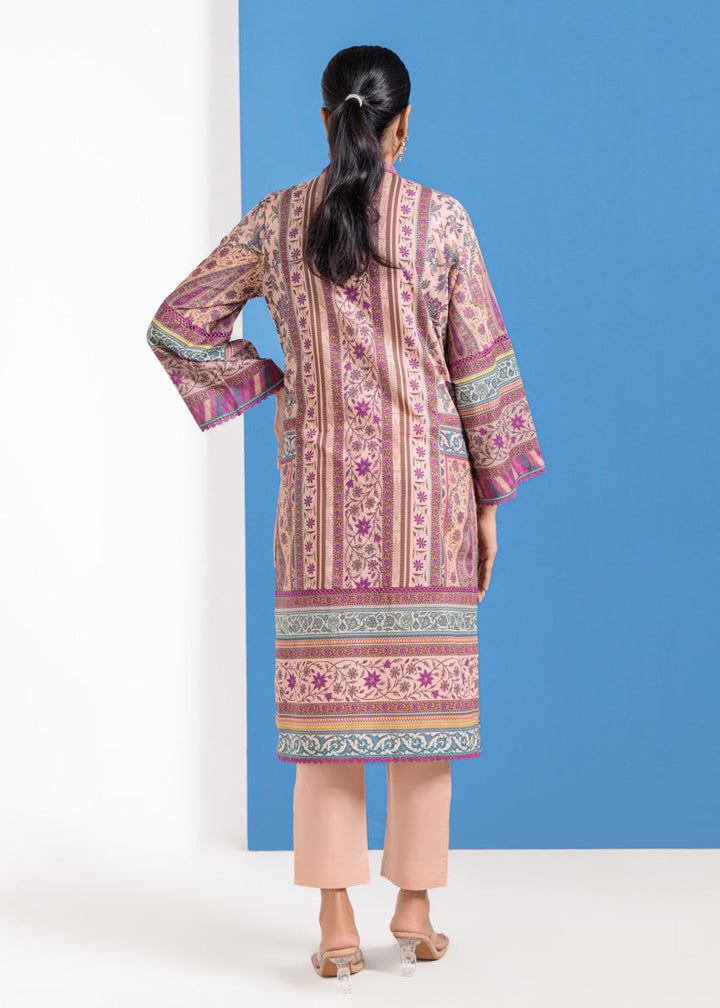 Lawn Coral Stitched Suit - Bonanza