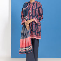 Cambric Dark Blue Stitched Suit - Bonanza
