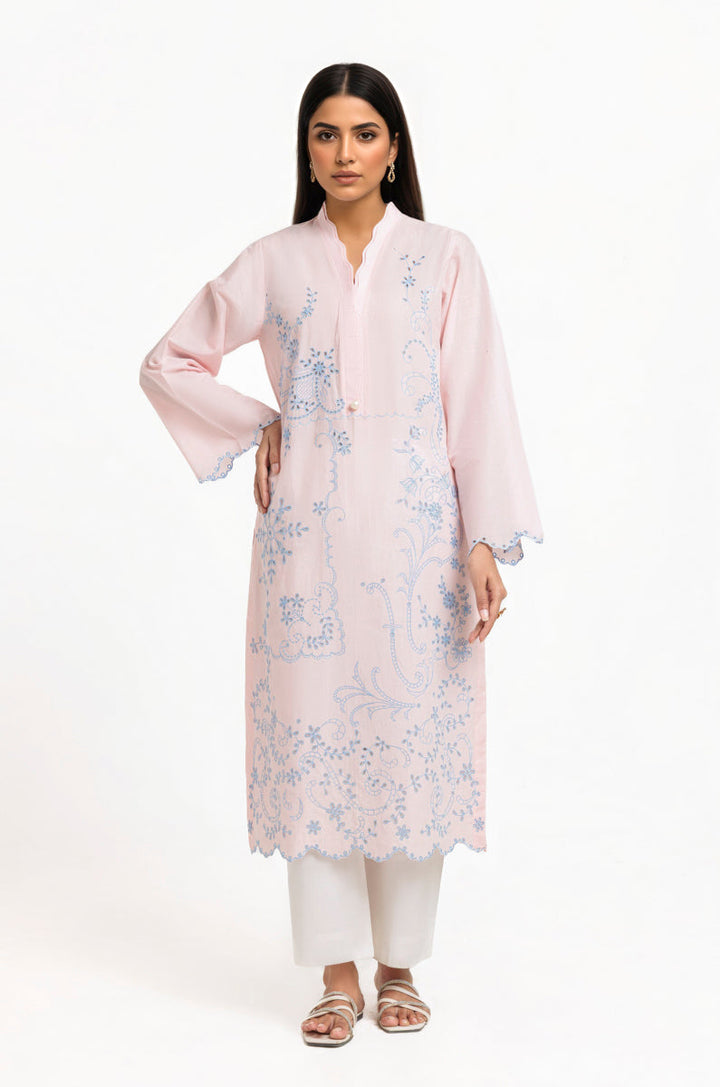 Cambric Baby Pink Stitched Suit - Bonanza